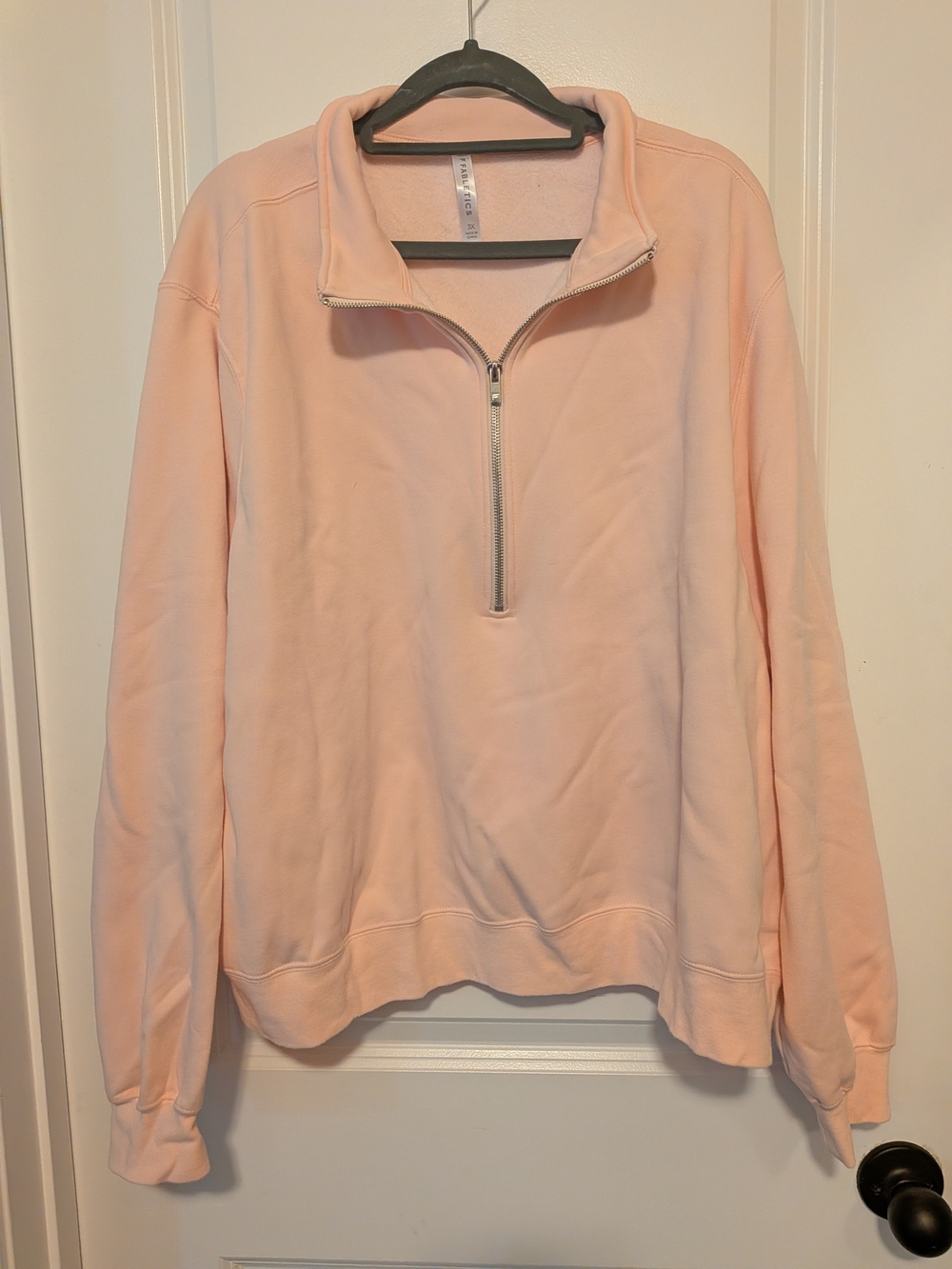 Fabletics Blush Pink Half-Zip Pullover
